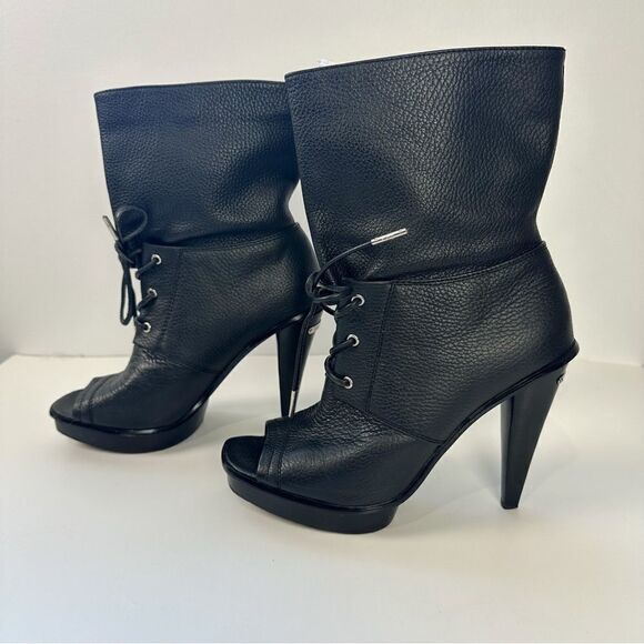 Michael Kors leather St. Marks peep toe booties - Picture 6 of 15